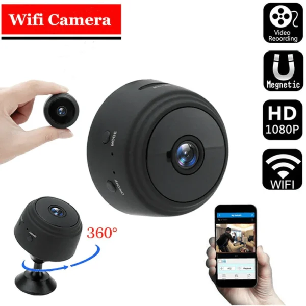 Micro Camera Espiã, Mini Câmera Wifi, Camera de Segurança Wifi, Câmera de Segurança Wifi - Stony Shop
