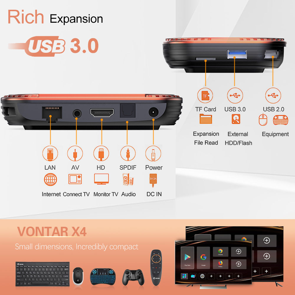 Tv Box Iptv Vontar X4 8K Original - Stony Shop