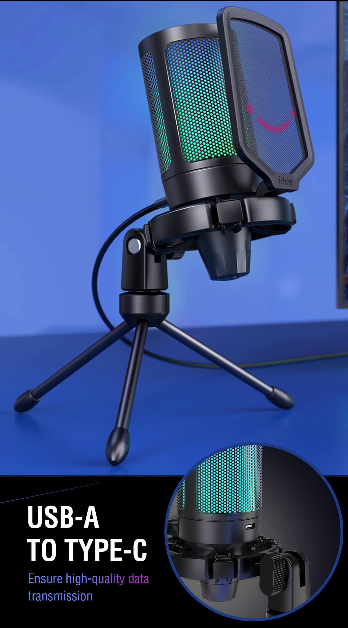 Microfone Condensador Gamer, microfone para podcast, microfone gamer - Stony Shop