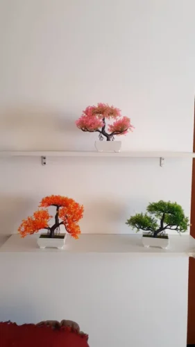 Bonsai Artificial Arvore com Flores em Seda photo review