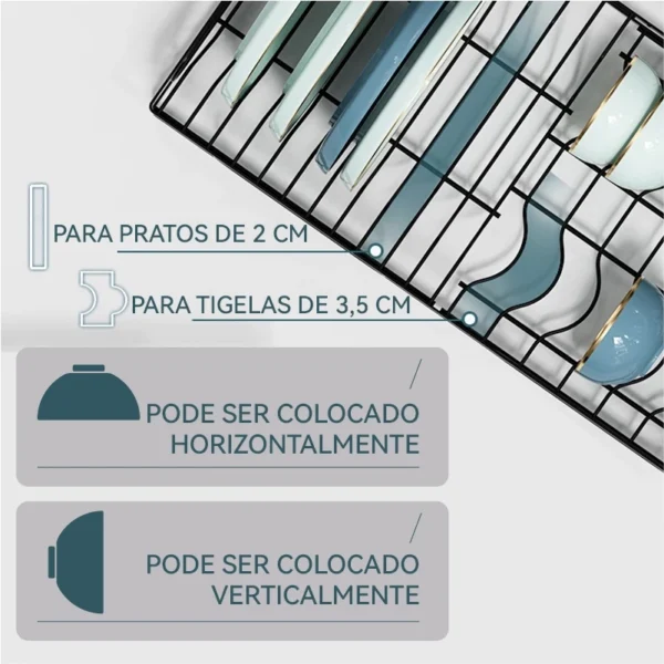 Escorredor De Louça Suspenso Aço Inoxidável - Stony Shop